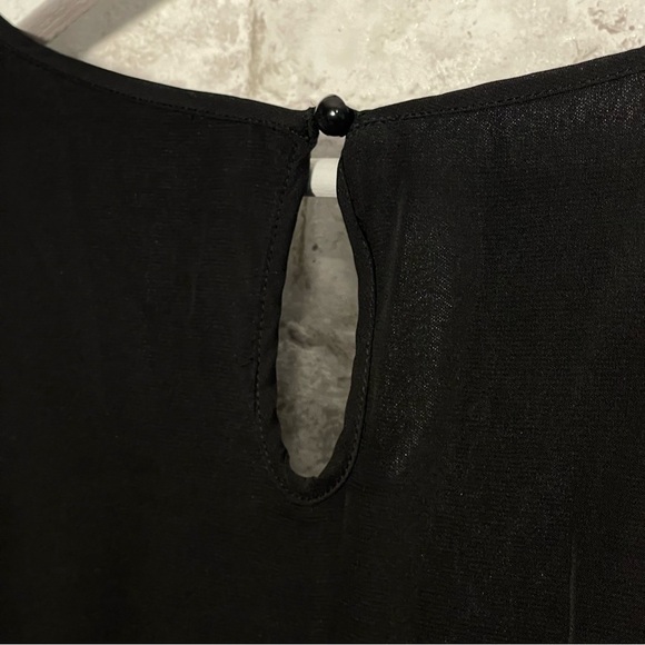 AS U WISH Black Sheer Sequin Gold Silver Aztec Geometric Mini Dress Size Medium - Picture 5 of 9